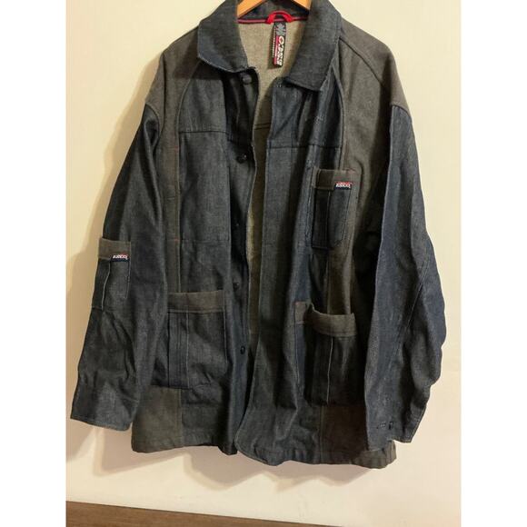 Willie Esco Denim blue heavy button down coat size XL - Picture 1 of 16